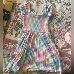 Little Sleepies Pastel Plaid Kids Dress
